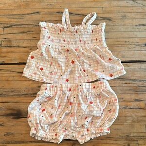 Nordstrom Cream and Red Baby Set